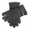 Men's Handsewn Three-Point Cashmere-Lined Deerskin Leather Gloves With Cashmere Cuffs -Dents mens deerskin cashmere lined leather gloves Navy