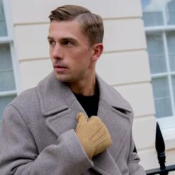 Men’s Handsewn Three-Point Lambskin Gloves -Dents mens handsewn lambskin gloves camel 3