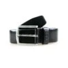 Men’s Heritage Full-Grain Leather Belt With Satin Nickel Buckle -Dents mens heritage leather belt satin nickle black 1