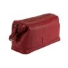Pebble Grain Leather Wash Bag -Dents mens leather wash bag berry