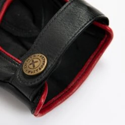 Men's The Suited Racer Touchscreen Leather Driving Gloves With Wristwatch Cut-out -Dents mens the suited racer watch leather gloves black berry strap