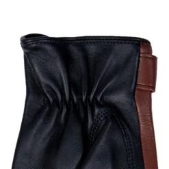 Men's The Suited Racer Touchscreen Leather Driving Gloves With Wristwatch Cut-out -Dents mens the suited racer watch leather gloves english tan palm cuff