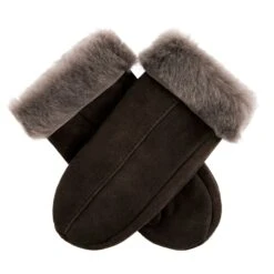 Women's Sheepskin Mittens 21 Women's Sheepskin Mittens -Dents womens brown suede sheepskin mittens