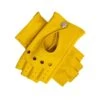 Women’s Fingerless Leather Driving Gloves -Dents womens fingerless leather driving gloves in yellow