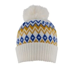 Women’s Jacquard Fair Isle Knitted Bobble Hat