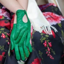 Women's Leather Driving Gloves -Dents womens leather driving gloves emerald 2