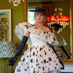 Women's Three-Point Long Opera Leather Gloves -Dents womens long leather gloves black 3