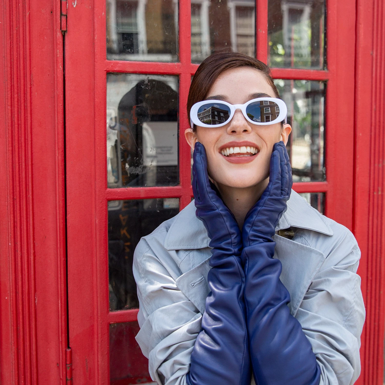 Women's Single-Point Long Above-Elbow Lined Leather Gloves 10 Women's Single-Point Long Above-Elbow Lined Leather Gloves - Image 8