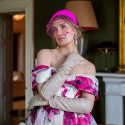 Women's Single-Point Long Above-Elbow Lined Leather Gloves 35 Women's Single-Point Long Above-Elbow Lined Leather Gloves -Dents womens long leather gloves ivory