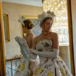 Women's Three-Point Long Opera Leather Gloves -Dents womens long leather gloves white