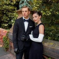 Women's Three-Point Long Opera Leather Gloves -Dents womens long leather opera white gloves 2