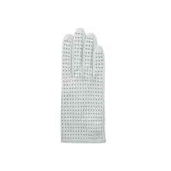 Women’s Perforated Leather Gloves 26 Women’s Perforated Leather Gloves -Dents womens perforated leather gloves back silver