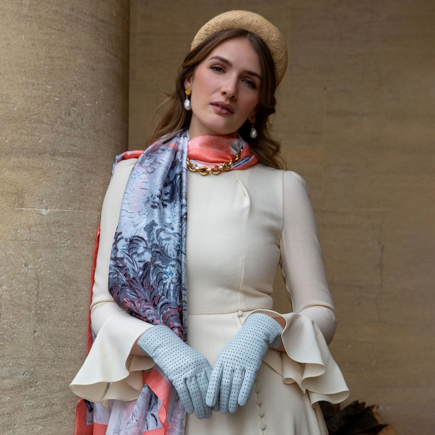 Women’s Perforated Leather Gloves 4 Women’s Perforated Leather Gloves - Image 2