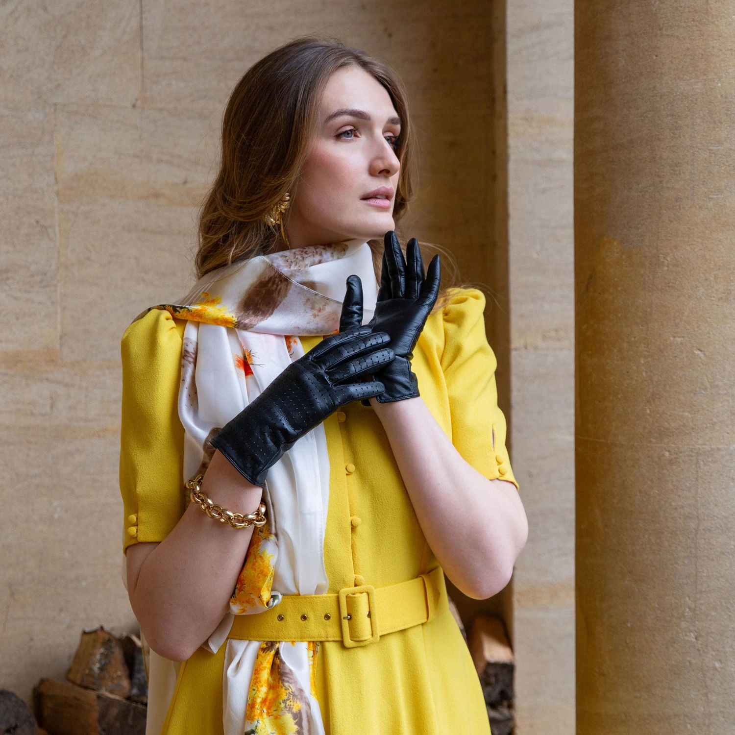 Women’s Perforated Leather Gloves 15 Women’s Perforated Leather Gloves - Image 13