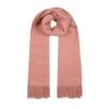 Women’s Pleated Plain Scarf With Tassels -Dents womens pleated scarf Pale Pink 1