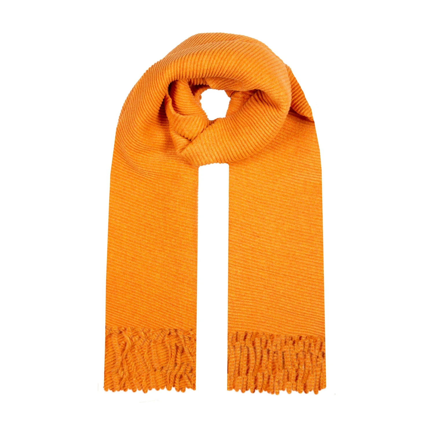 Women’s Pleated Plain Scarf With Tassels 5 Women’s Pleated Plain Scarf With Tassels - Image 3