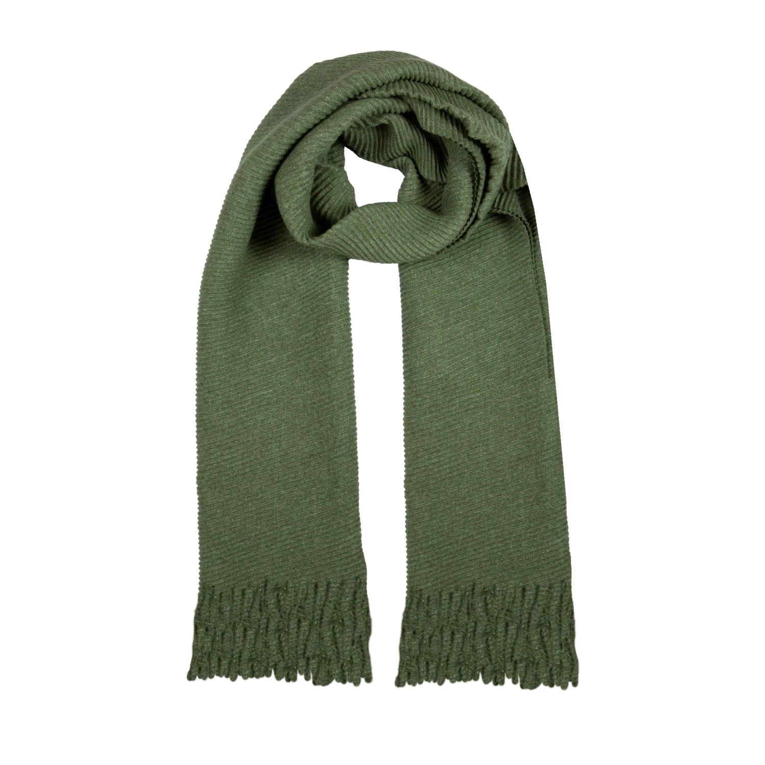 Women’s Pleated Plain Scarf With Tassels 7 Women’s Pleated Plain Scarf With Tassels - Image 5