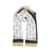 Women’s Chain Print Silk-Like Lightweight Scarf With Border 1 Women’s Chain Print Silk-Like Lightweight Scarf With Border -Dents womens silk like lightweight scarf with border yellow