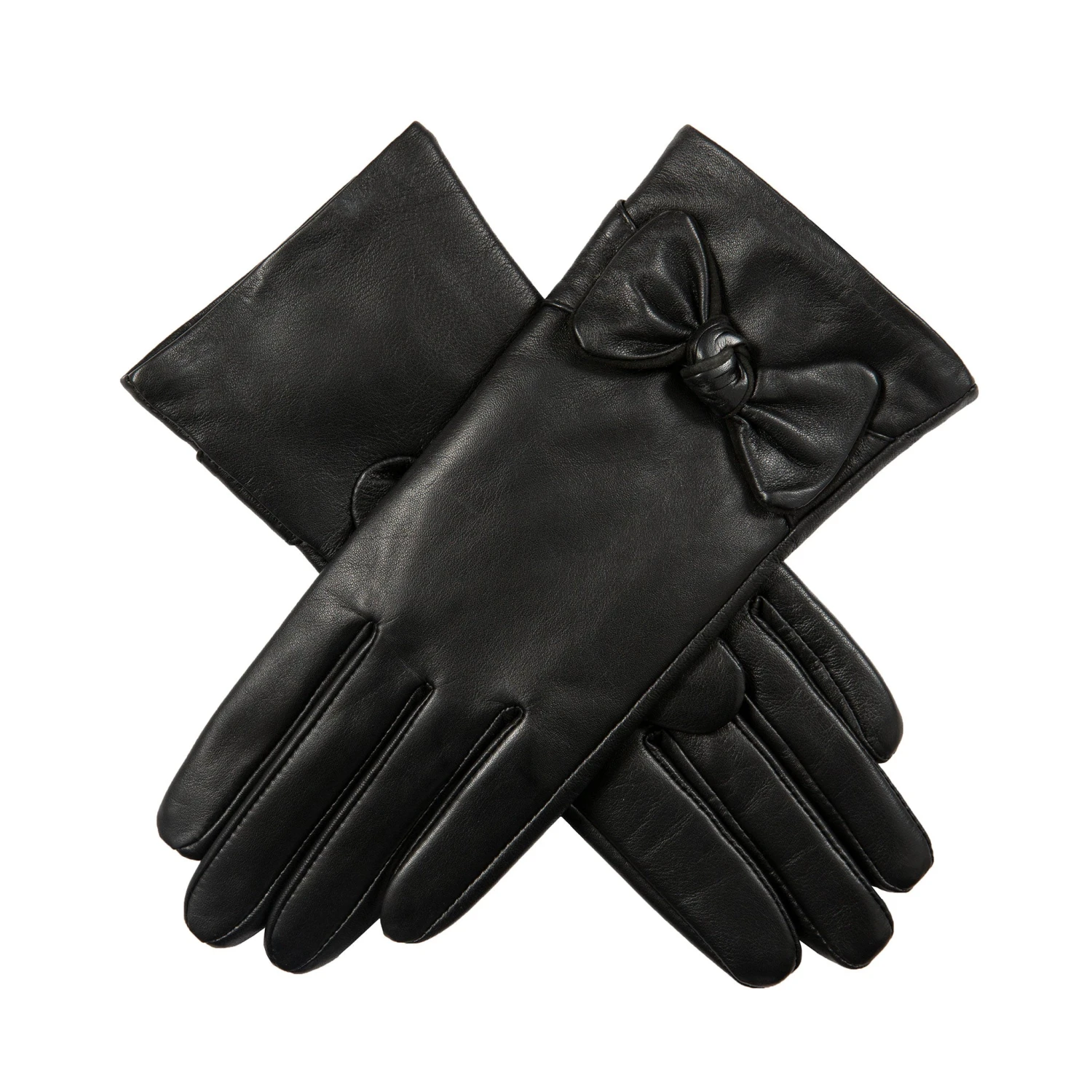Women’s Touchscreen Wool-Lined Leather Gloves With Bow 9 Women’s Touchscreen Wool-Lined Leather Gloves With Bow - Image 7